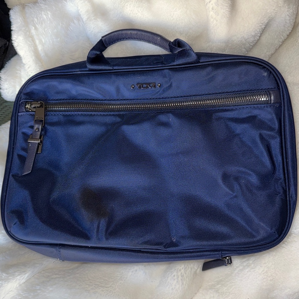 Tumi Navy Cosmetic Bag